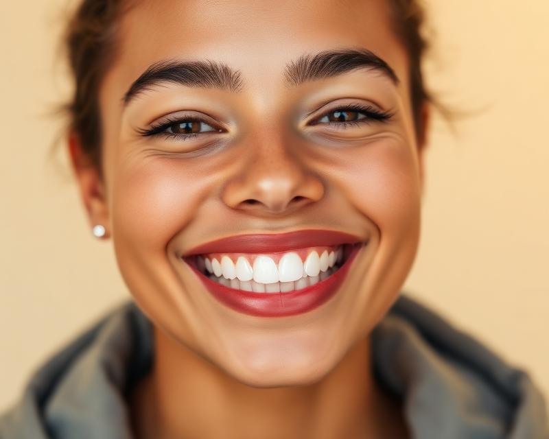 Bright smile after teeth whitening
