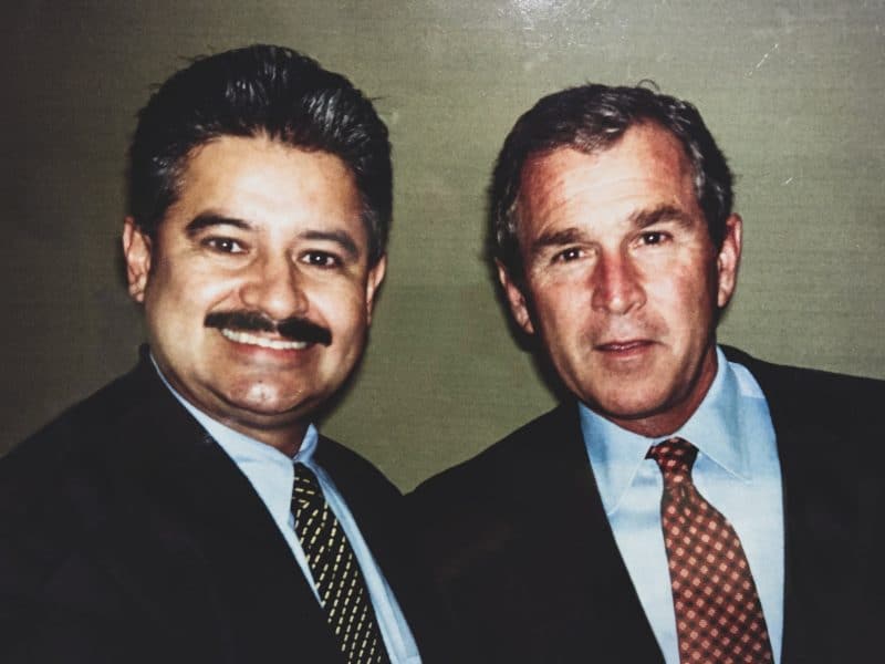Dr. Burquez with President George W. Bush, 2003